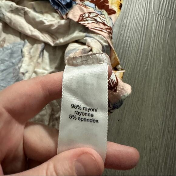 Maurices Pink Multicolor Floral Print Sleeveless Strappy Back Shift Mini Dress M - Picture 6 of 9